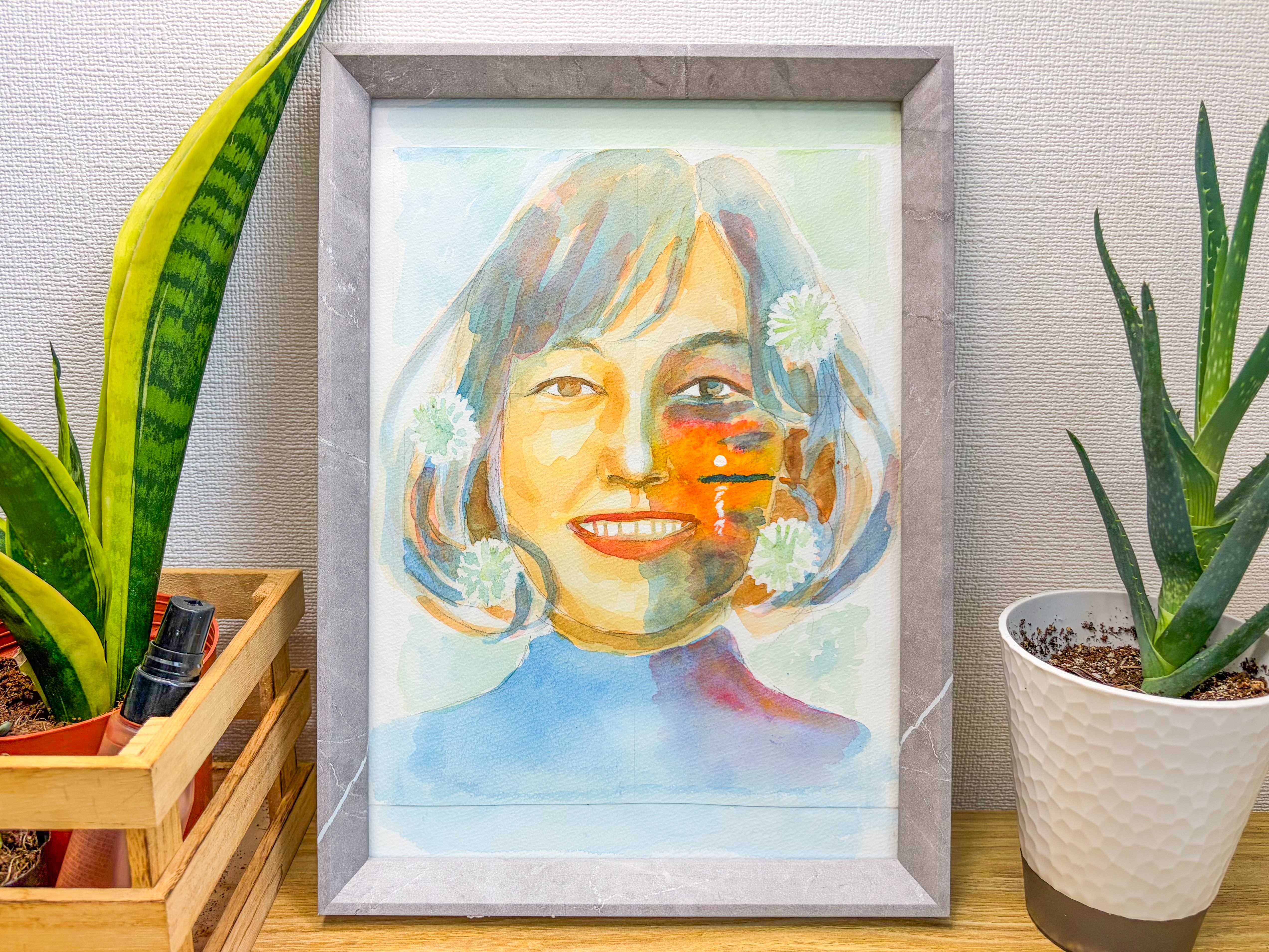 お母様の似顔絵・誕生日
